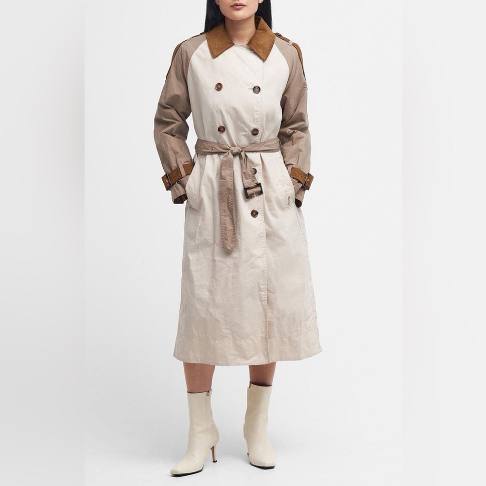 NWOT Barbour Ingleby Showerproof Water Resistant Cotton Trench Coat
